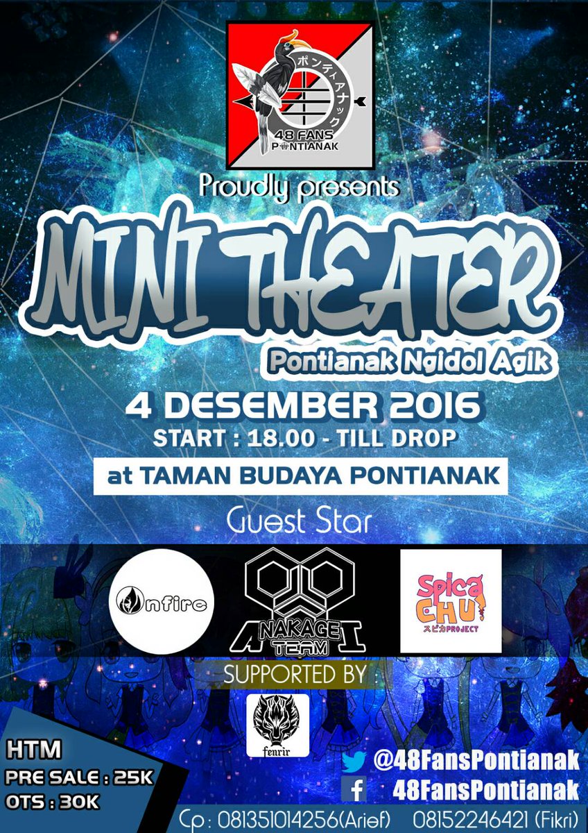 48FansPontianak's tweet photo. SEMINGGU LAGI.
Yuk dibeli Tiket event Mini Theater #pontianakNgidolAgik @melodiest_PTK @sovers_borneo @OchiLovers_Dpk @48Fans_Ketapang
#JA https://t.co/5PGSyh7JKC