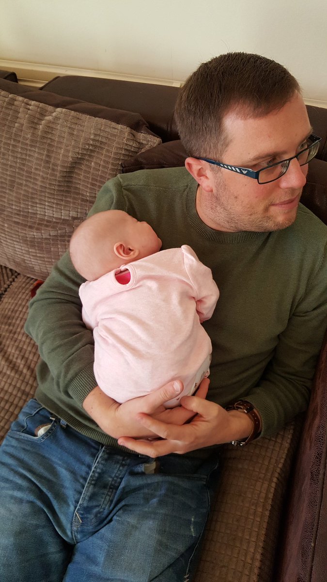 sarahfphillips's tweet photo. @phillso doing that all important job of holding the baby while she sleeps.... oh and city happens to be on the TV too! https://t.co/8Caj6rVdjq