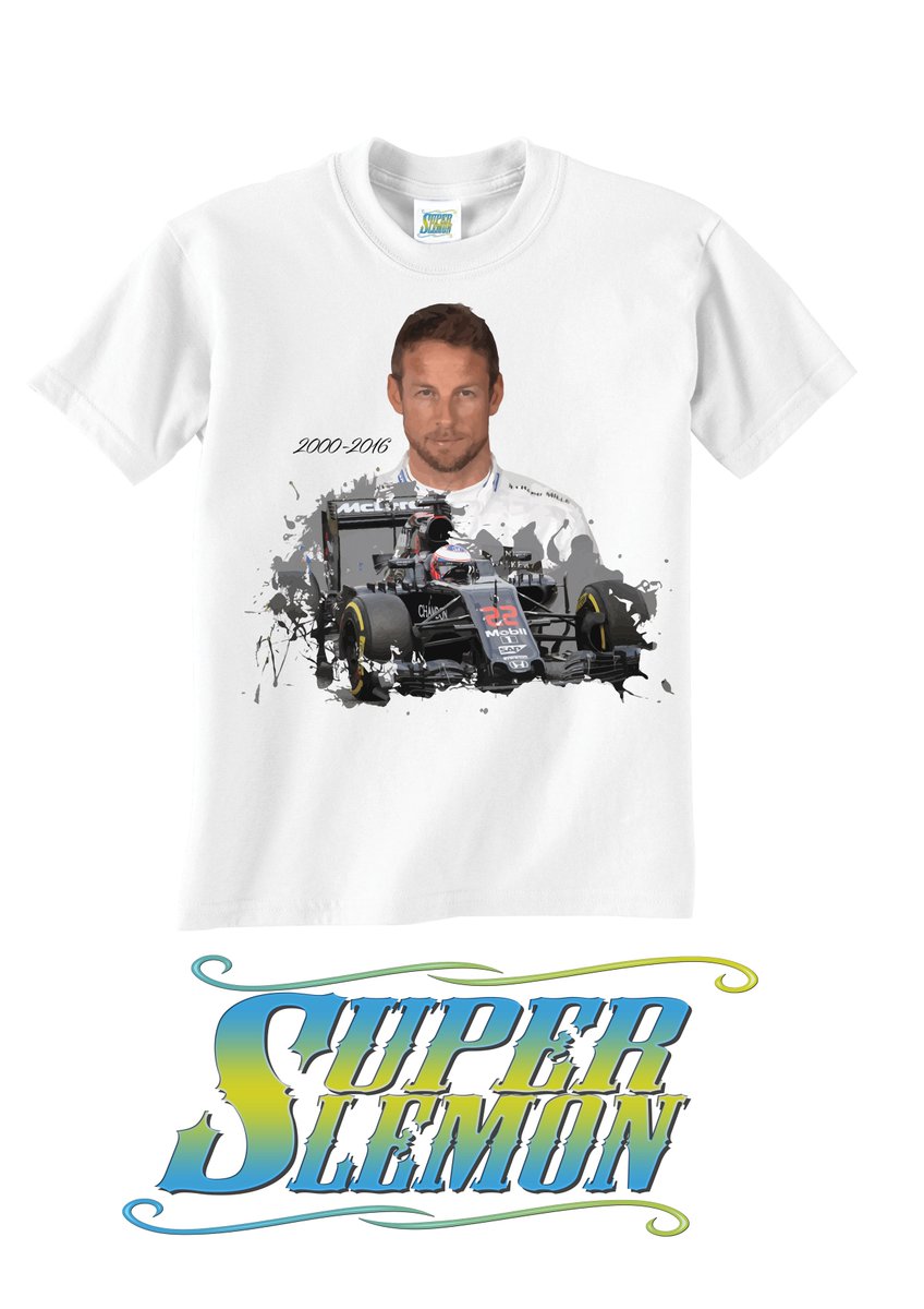superlemonprint's tweet photo. we have an awesome jeson t shirt here to celibrate his time with F1 #f1 #JensonButton  #McLaren #retire #Formula1 https://t.co/YiwN5U9zvy https://t.co/vPthEjrwZv