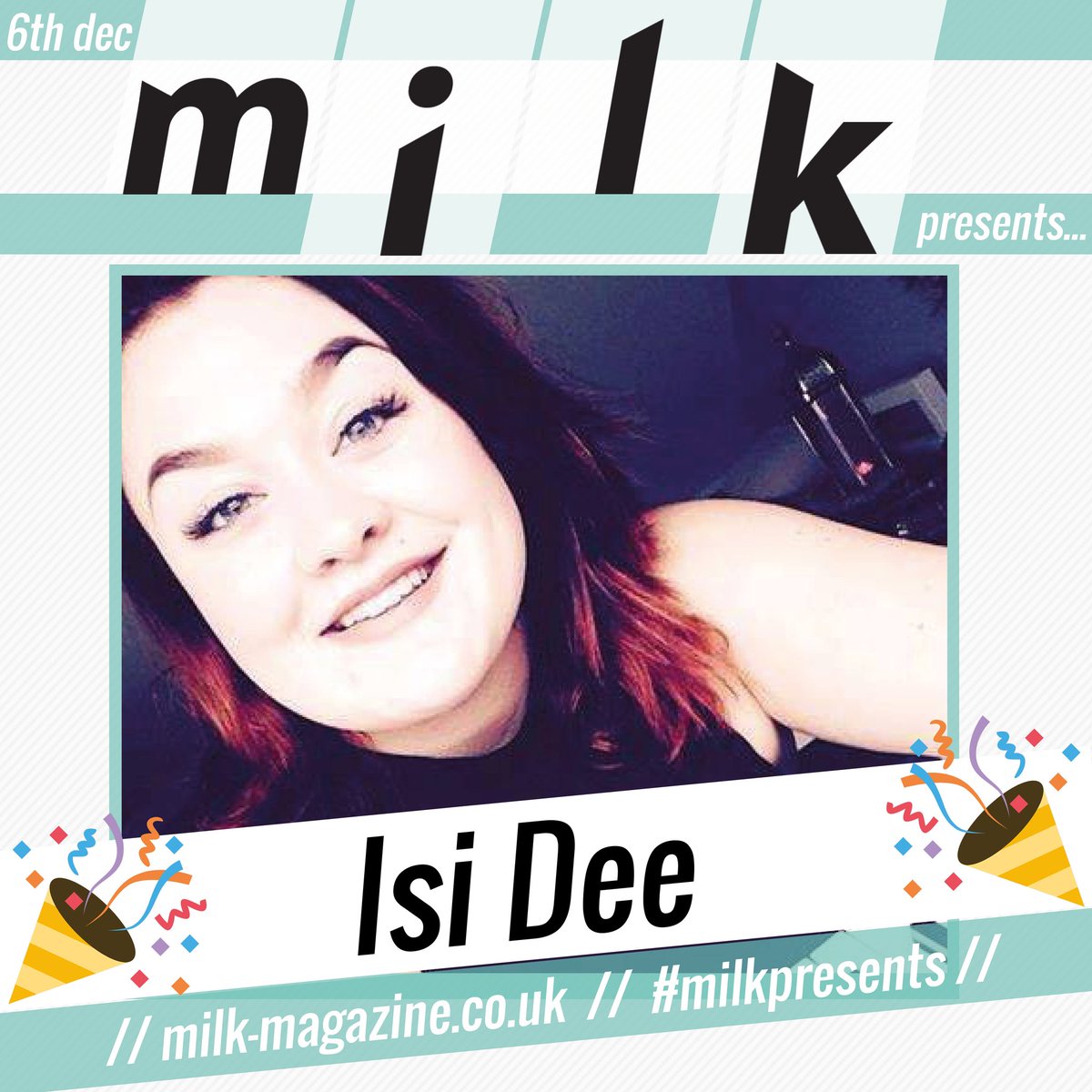milkmagazinebsu's tweet photo. Sadly our 1st act has had to cancel but we are pleased to announce that our replacement is the talented Isi Dee! #milkpresents #TheNestBath https://t.co/1quB2A3kDm