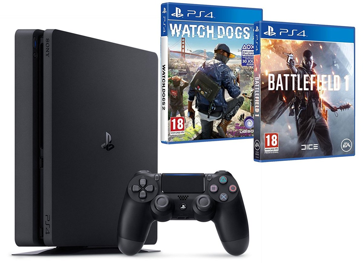 FranceBonsplans's tweet photo. Bon plan #blackfriday du jour !  #RT @FranceBonsplans 
Pack PS4 + Battlefield 1 + Watch Dogs 2 à seulement 299 € !! 
https://t.co/HXOtxhiZ0c https://t.co/SffX0Sy7MO