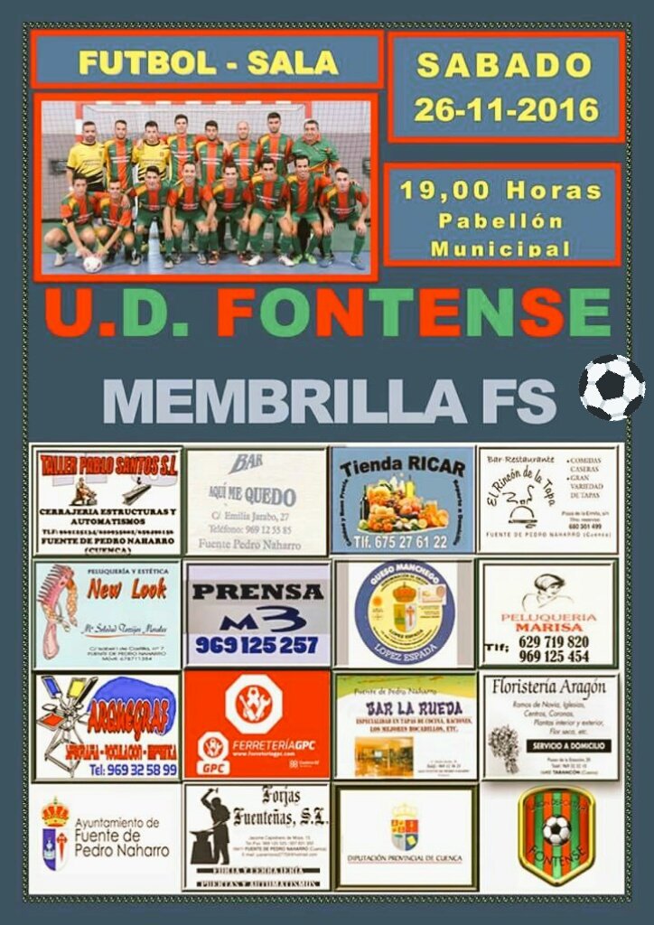 DFontense's tweet photo. Vuelve el Fútbol a nuestro pabellón ¿Te lo vas a perder? Nos visita @MembrillaFS, que nos pondrá las cosas muy difíciles. #VamosFontense https://t.co/bXFGs1JpE2