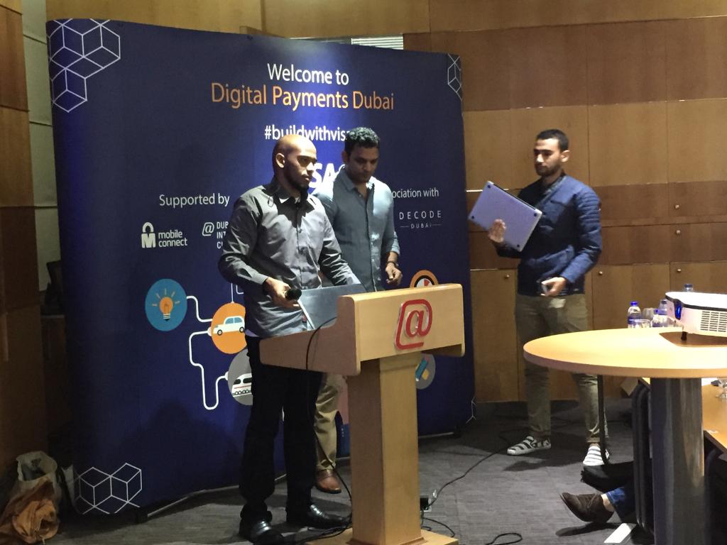 VisaCEMEA's tweet photo. The demos are in full force. Soon we will have our winners! #buildwithVisa @VisaDeveloper @AngelHack @DIC_Community https://t.co/VWo6XJTPr1