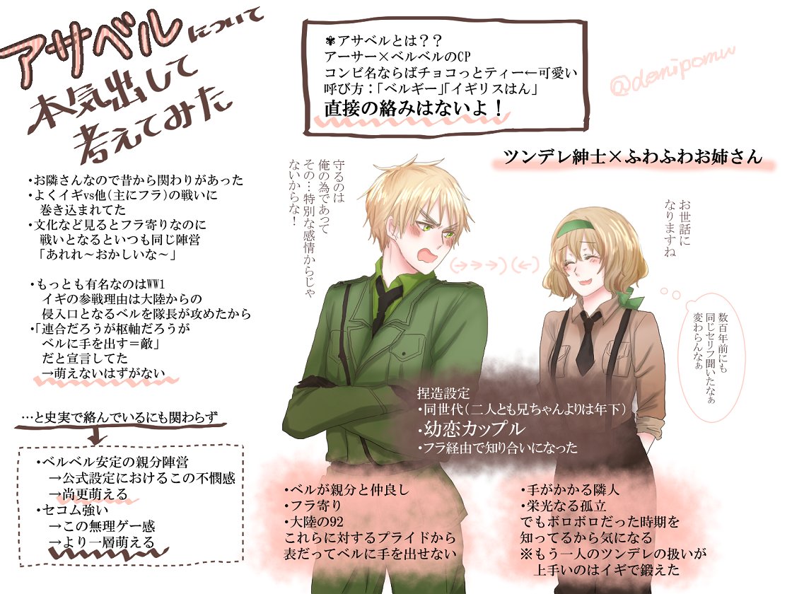 【アサベル】※史実・捏造あり
素敵な企画ありがとうございます(*'ω`*)
自分の考えまとめられてとてもよかった✨✨
チョコレート仕様です。
 #aphNL_CPmemo 