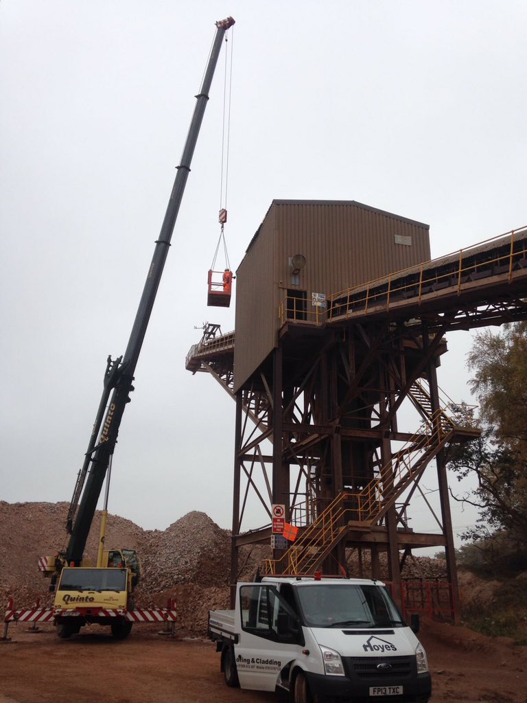 Emergency Saturday call out for wind damaged drive house this morning on our Maintence contract for Tarmac Mountsorrel Quarry