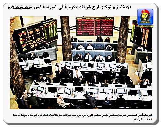 «الاستثمار» تؤكد: طرح شركات حكومية فى البورصة ليس خصخصة