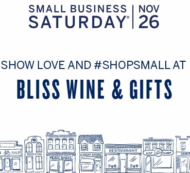 BlissWine's tweet photo. Small Business Saturday Means Savings at Bliss https://t.co/kKZtgTCYMl https://t.co/xMSpA4o8qw