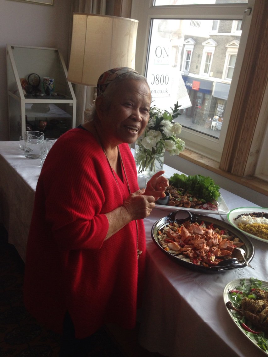 KitchenBee's tweet photo. Sri Owen. Such an honour and a treat to eat an Indonesian feast cooked by her. https://t.co/gHUYcDwUnC