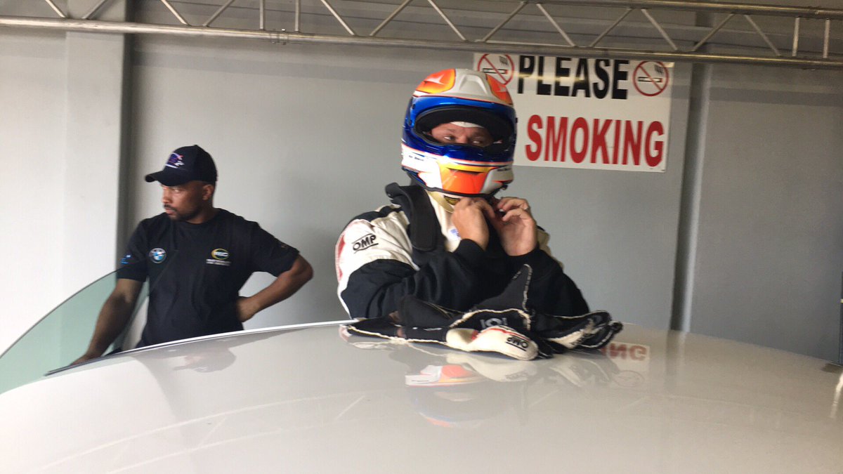 Michael getting ready for Race 2 #SasolGTC <a href="/BMW_SA/">BMW South Africa</a> <a href="/SasolSA/">Sasol</a>