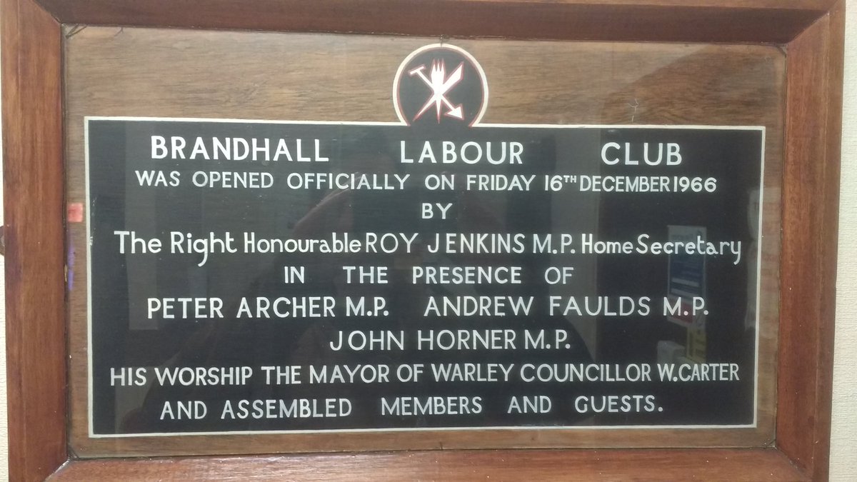 Jonathan_Todd's tweet photo. Roy Jenkins opened Brandhall Labour Club in 1966 - a good year #Lab1st17 https://t.co/tFKQ0xVHyn