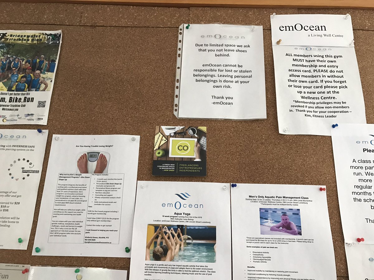 G0ldenbear's tweet photo. EmOcean Gym Lunenburg loves @co3space #workevolved https://t.co/xhRaqtFyXi