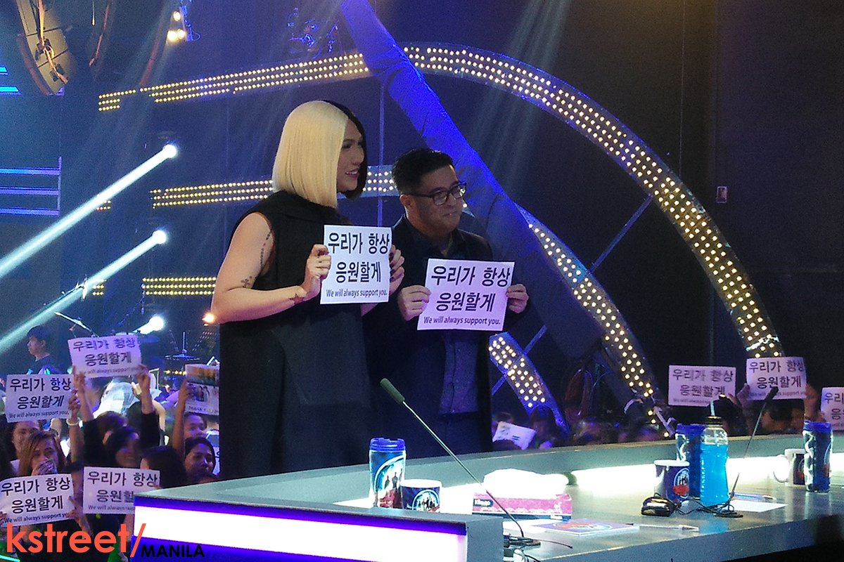 kstreetmanila's tweet photo. LOOK: PH Blackjacks, Vice Ganda, and Aga Muhlach showing support for Dara at Pinoy Boyband Superstar after 2NE1's disbandment #ThankYou2NE1 https://t.co/crjZDdTUW1