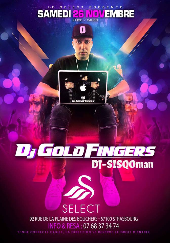 GOLDFINGERSDJ's tweet photo. rdv ce soir samedi 26/11 a #strasbourg . Gros #before au #select des 23h venez tot.
et #soiree au club #levog @Clublevog
#dj #mix #live https://t.co/rpjtYMxw3N