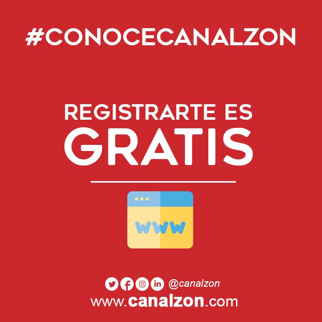 Regístrate gratis y empieza a disfrutar de los servicios y ofertas que tenemos. #ConoceCanalzon > canalzon.com