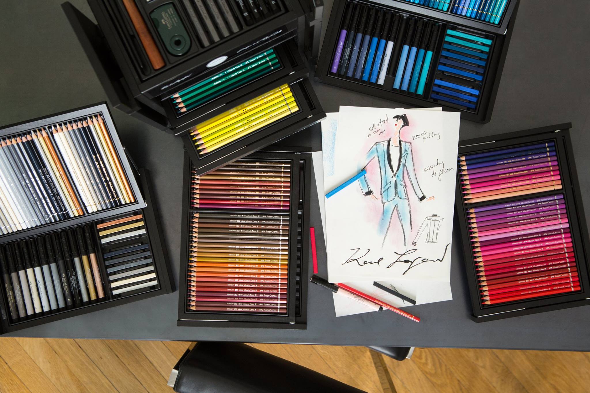 Karl Lagerfeld's KARLBOX – Colours in Black for Faber-Castell