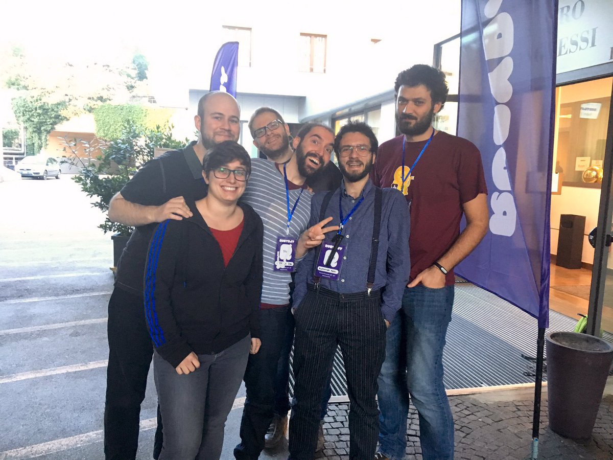 weLaika's tweet photo. Our #lovely at @rubydayit #RubyDay2016 team <3  @c1p8 @delphaber @Pioneer_Skies @Sibiliov @ramensoup7 @mukkoo https://t.co/tshUWlrduU
