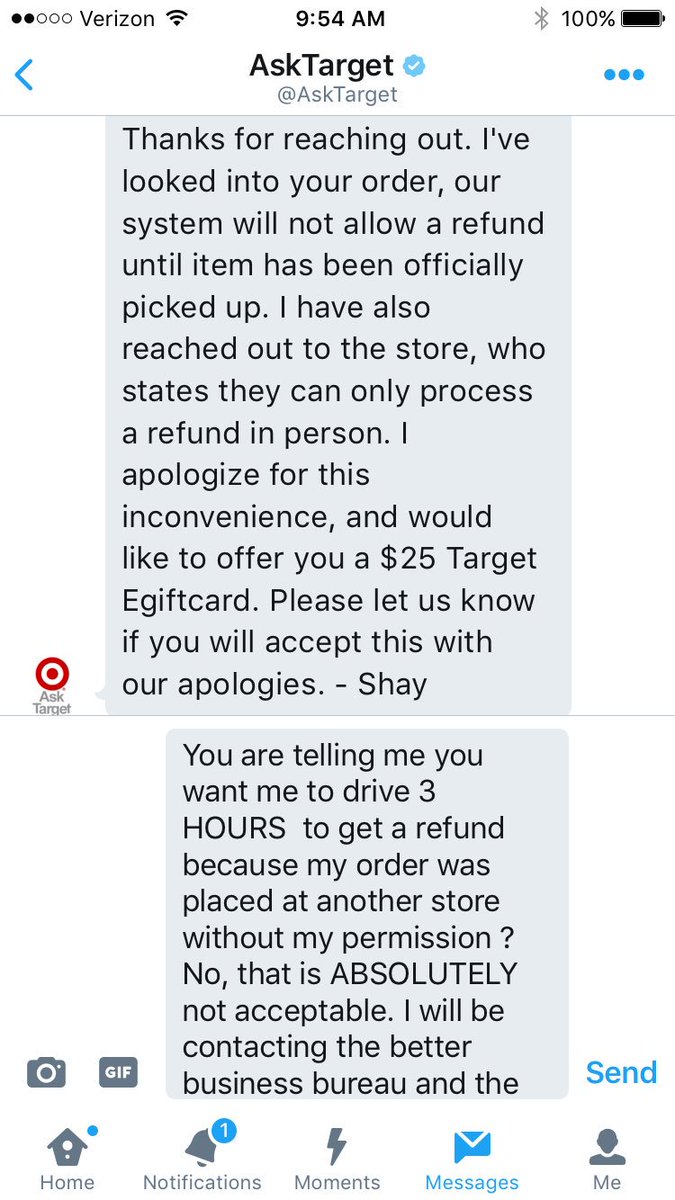 JMonyak1's tweet photo. @Target. Worst #customerservice   Contacting the @BBBTriCounties and the @attorneygeneral @mikedewine8. https://t.co/rZi1ELgXIN