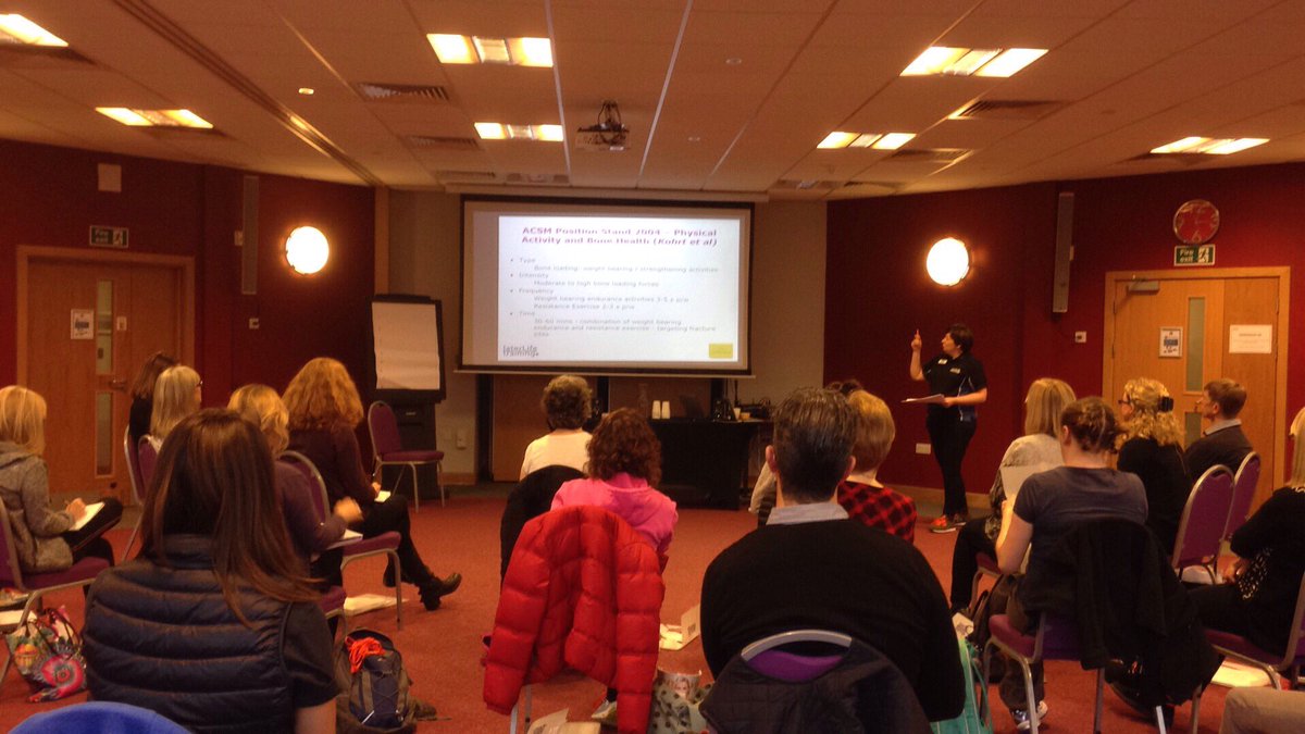 LaterLifeTrain's tweet photo. @zestphysio4life and Dawn Skelton working on exercise with osteoporosis do's and dont's and case studies #LLTconf2016 @OsteoporosisSoc https://t.co/DlKQvhRNA7