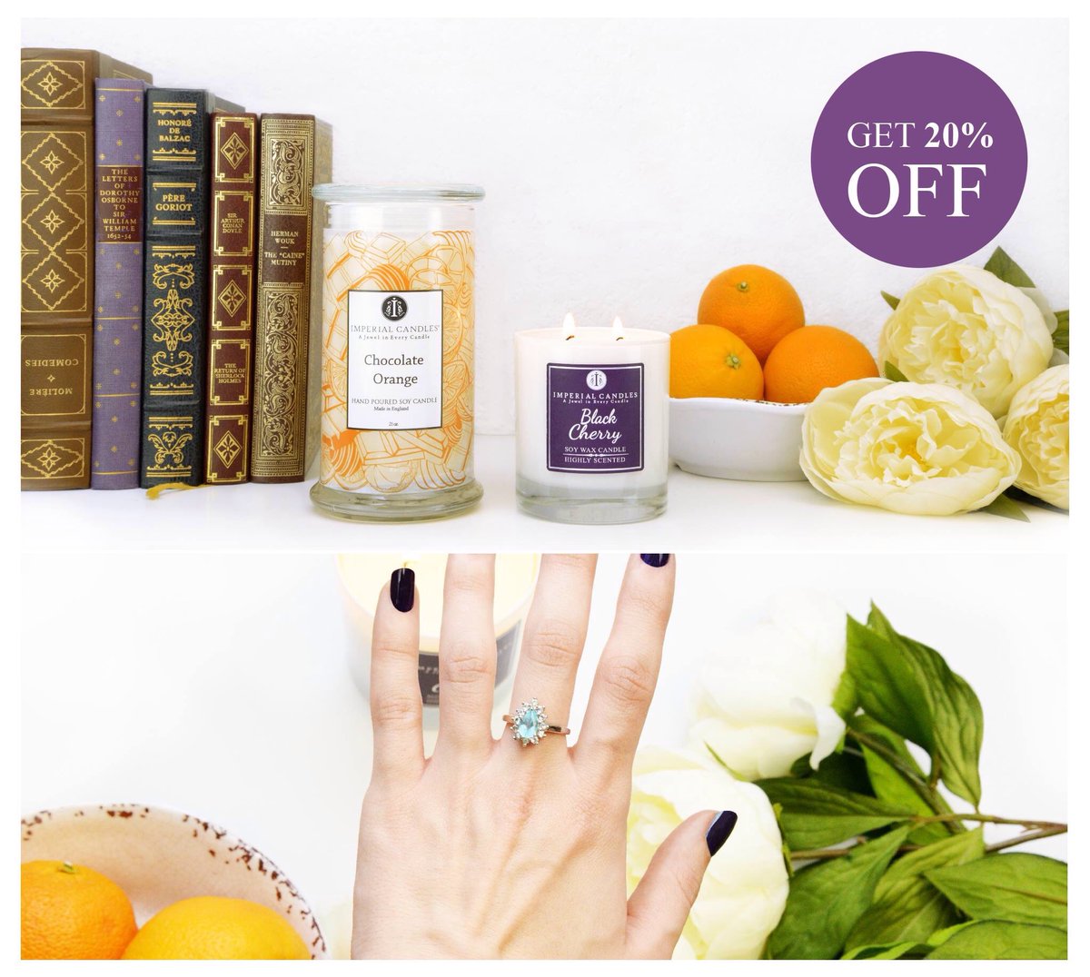Sashulienka's tweet photo. 20%OFF <3 Reveal a hidden JEWEL inside every Imperial Candle <3 Use Code: BLACK <3 https://t.co/j70Zdlg0MU https://t.co/aHr35KZsHq