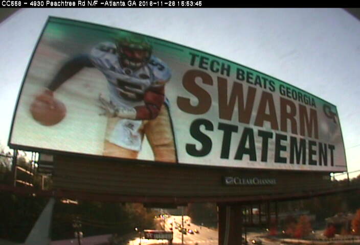 GTAthletics's tweet photo. #SwarmStatement heard around the #ATL! #TogetherWeSwarm #THWG https://t.co/IUzb9xPVmE