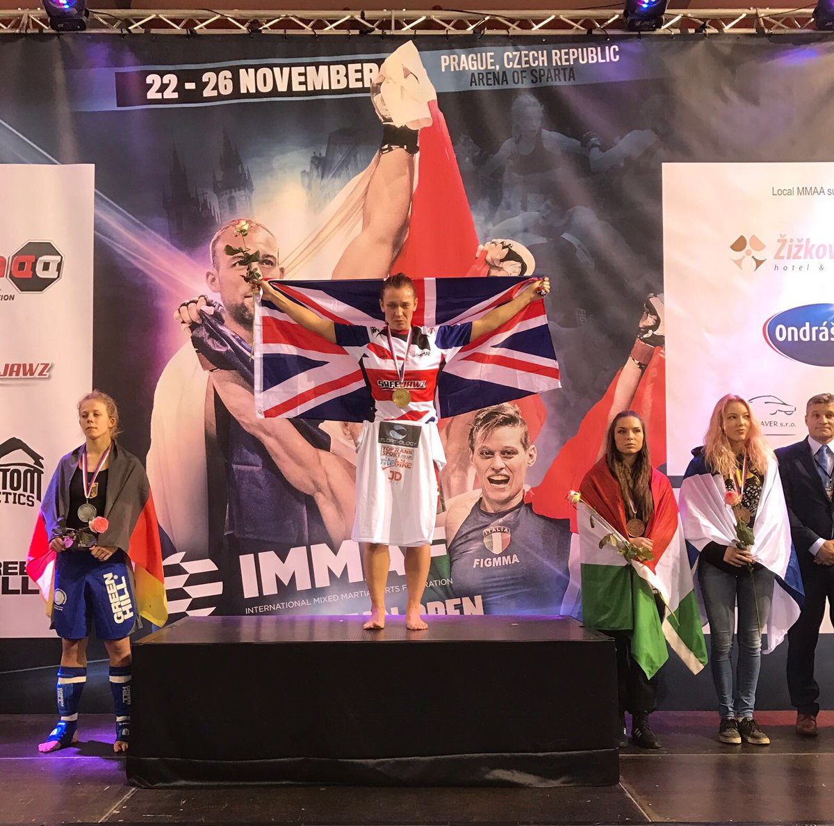 We have a GOLD medalist with <a href="/JoMiddleton87/">Joanne Doyle</a> 
Absolutely fantastic work Jo &amp; UKMMAF couldn't be more proud. Congratulations Joanne 
#teamUK