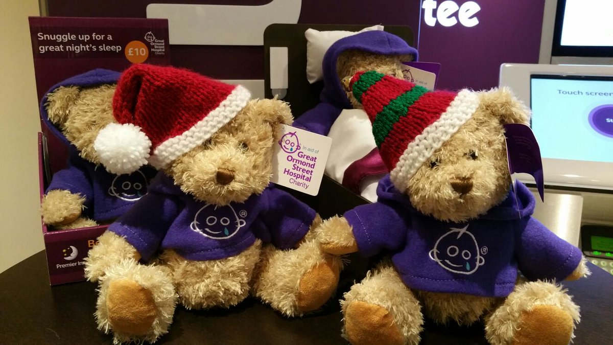 Emily has been busy knitting Bernard hats to keep the little guy warm. Families love it!  <a href="/MrBernardBear/">Bernard ʕ´•ᴥ•`ʔ</a> <a href="/DarlingtonEast/">Darlington East Premier Inn</a> <a href="/js_northeast/">JS_Northeast</a>
