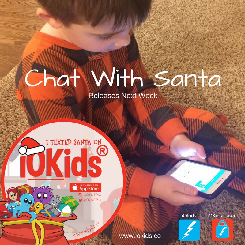 Dynepic's tweet photo. Chat with Santa releases next week via iOKids app. #ChatwithSanta #iOKids #apple #appstore #wishlist #kidsafe #smarttoy #familyfun https://t.co/xifwbkshwF