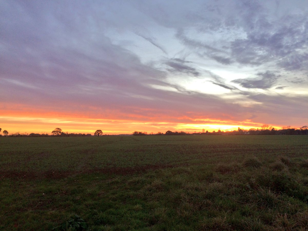 Cracking sunset #Suffolk #skies #fields #countryside #sunset