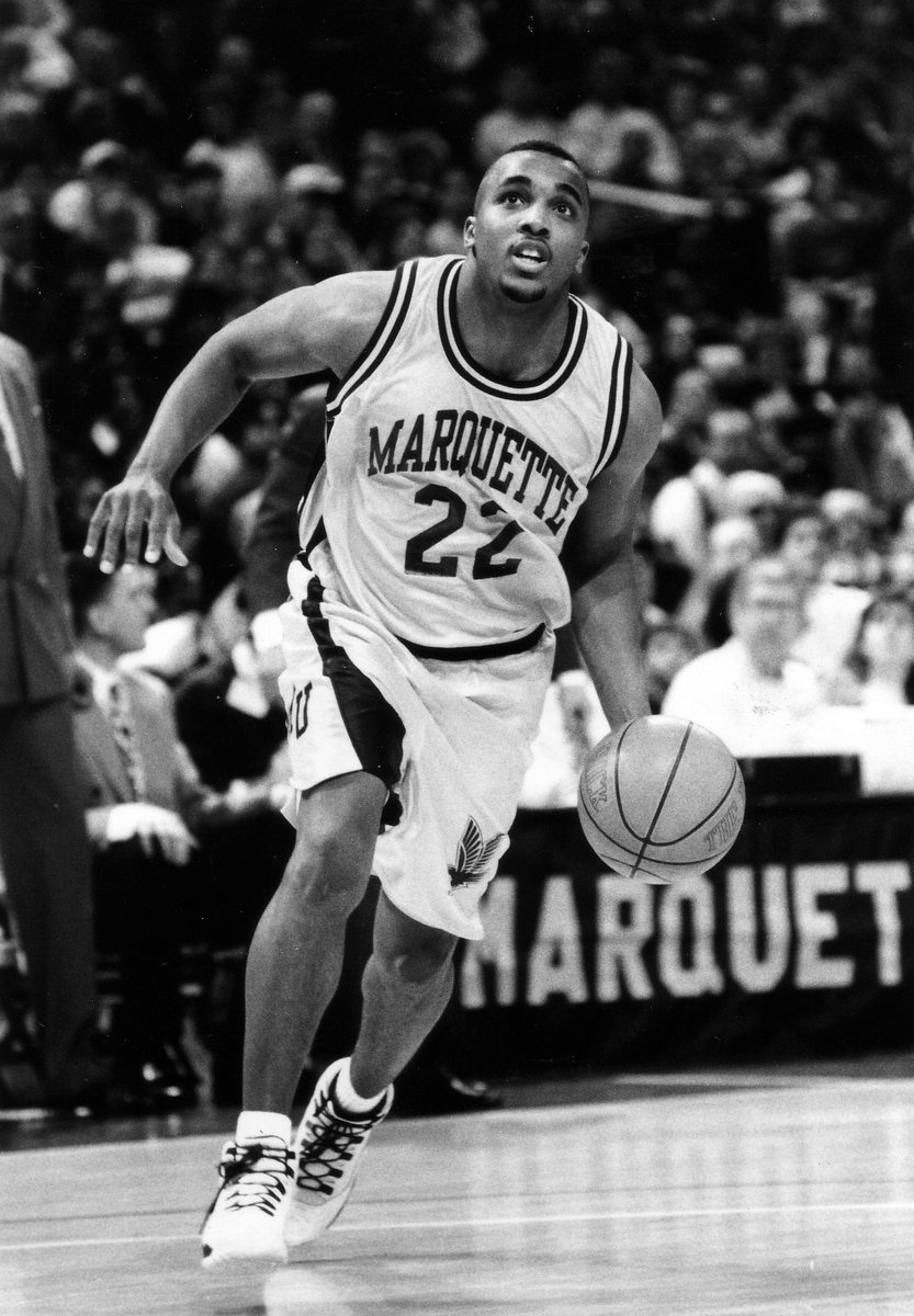 MarquetteMBB's tweet image. #mubb Will Gates (1992-95) will be back in the @BMOHBC tonight with his sons Will Jr. &amp;amp; Jalon, who play for @HBUBasketball #hoopdreams