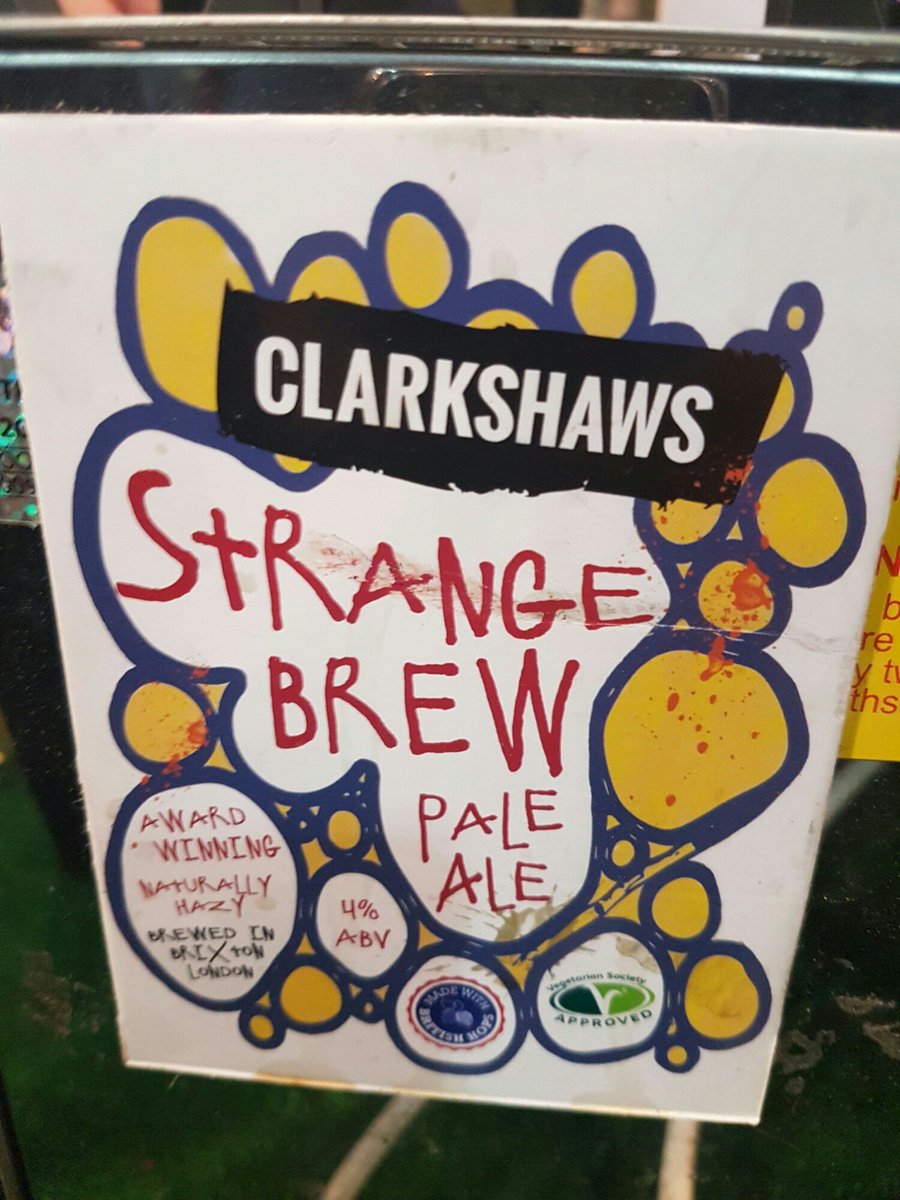 MyCheekyPint's tweet image. #beer No.3 &amp;amp; 4 @LondonBrewMkt: @Clarkshaws

Strange Brew:Sour aromas, balanced beer overall

White Out!: seasonal flavours, great aftertaste