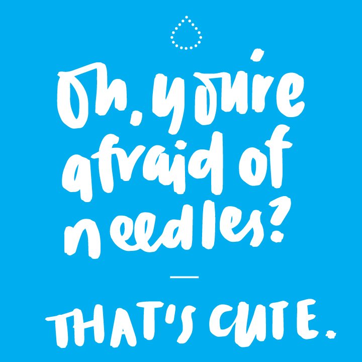 BeyondType1's tweet photo. When a non-diabetic friend tells you they're afraid of needles... #ohreally #T1D #RealLife #Type1diabetes #DiabetesAwarenessMonth #NDAM https://t.co/8nviZsB4nn