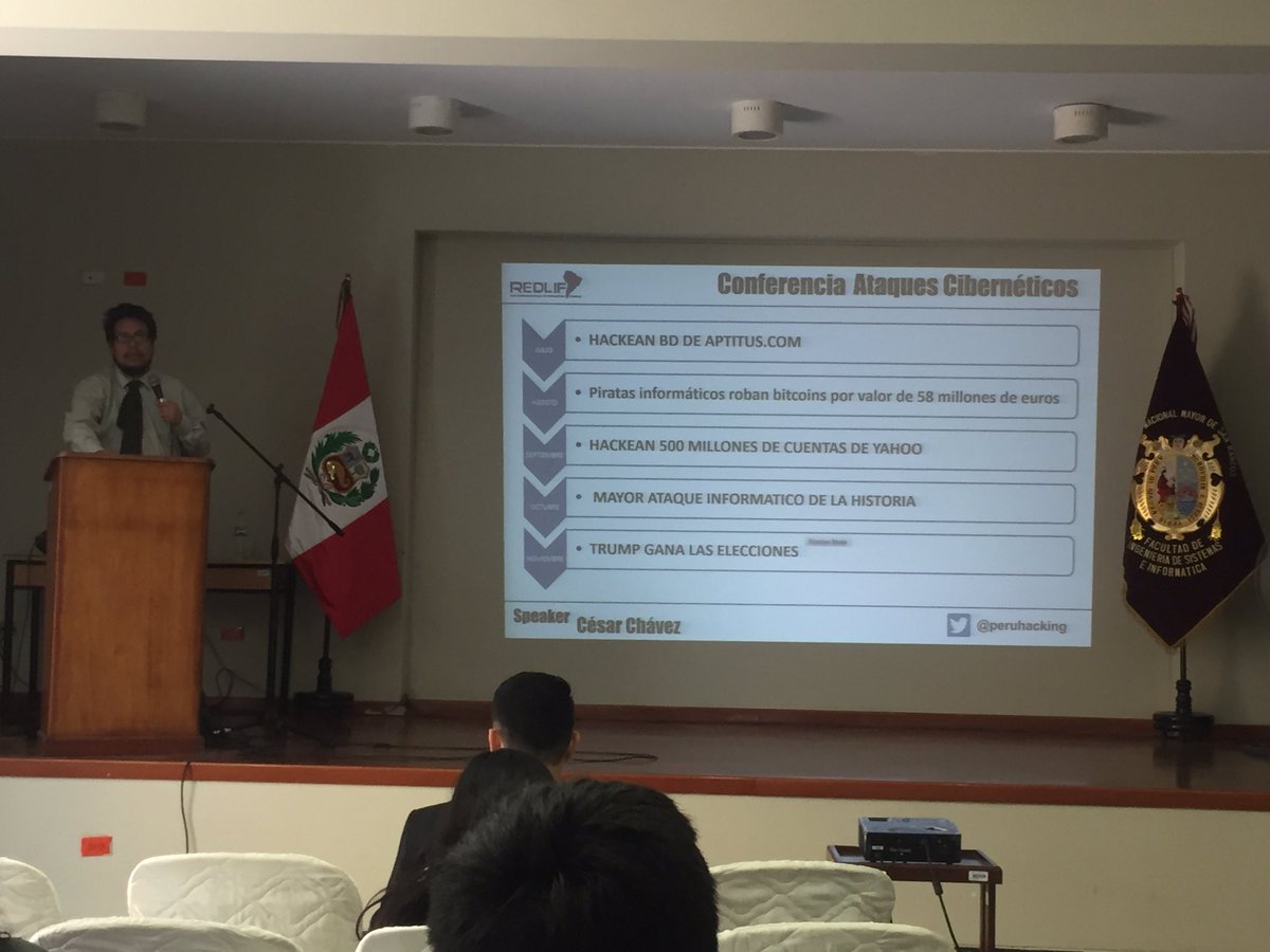 FabrizzioAranda's tweet photo. #ENEISOFT @peruhacking empezamos la conferencia https://t.co/121UhaqEEC