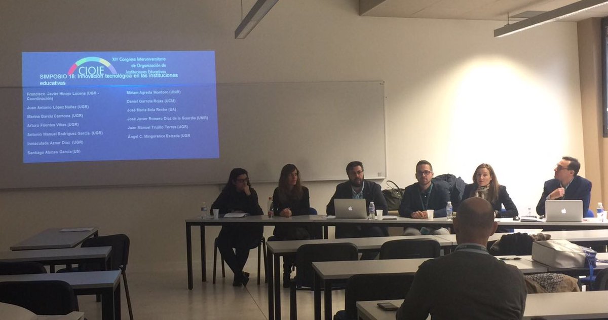 Seguidinamico's tweet photo. #CIOIE simposio 18:Innovación tecnológica en las instituciones educativas. @Seguidinamico @UGRinvestiga @FcceeUgr https://t.co/uTURgoGmGw