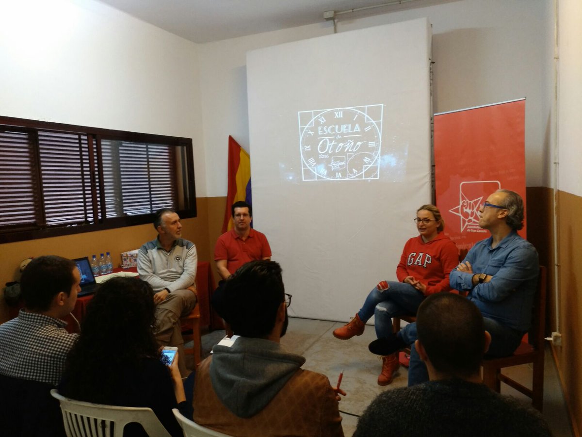 PSOECanarias's tweet photo. Este fin de semana Escuela de Formación (escuela de otoño) de @JSGranCanaria, presente y futuro del socialismo #EDO2016 https://t.co/EHmvqvcY6j