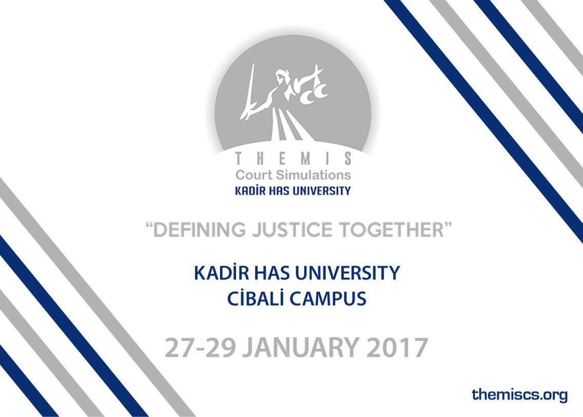 themiscourts's tweet photo. We are here with a brand new organization. Themis Court Simulations will take place in Kadir Has University on 27-28-29 January 2017. https://t.co/YRCqrJzfOz