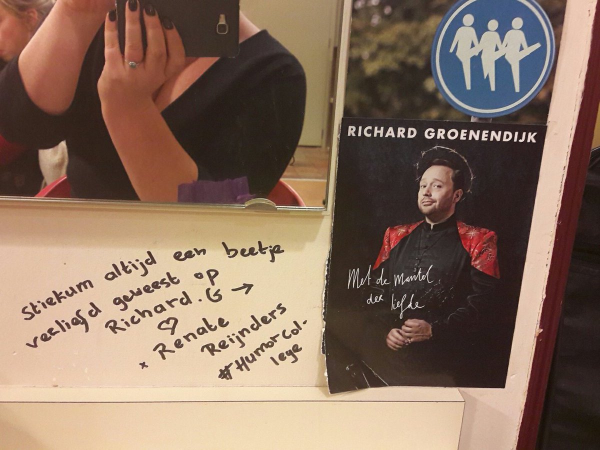 meidenvanlos's tweet photo. Kijk nou eens, een biecht van @RenateReinders van het @HumorcollegeNL #crush op @richardgroenendijk https://t.co/YTlJE6bKfi
