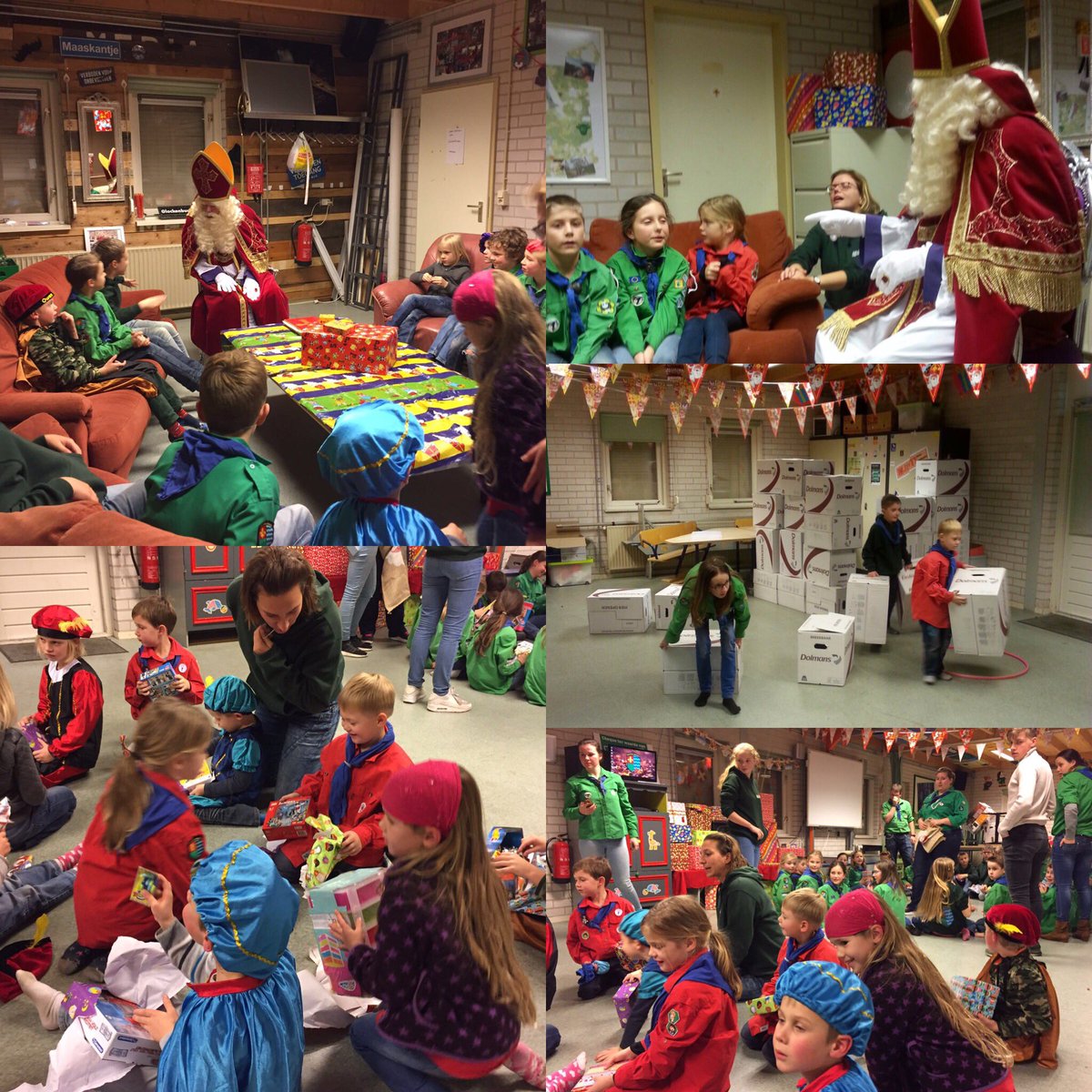 Te gekke Sinterklaas opkomst voor de #Welpen en #Bevers #scoutsgroessen