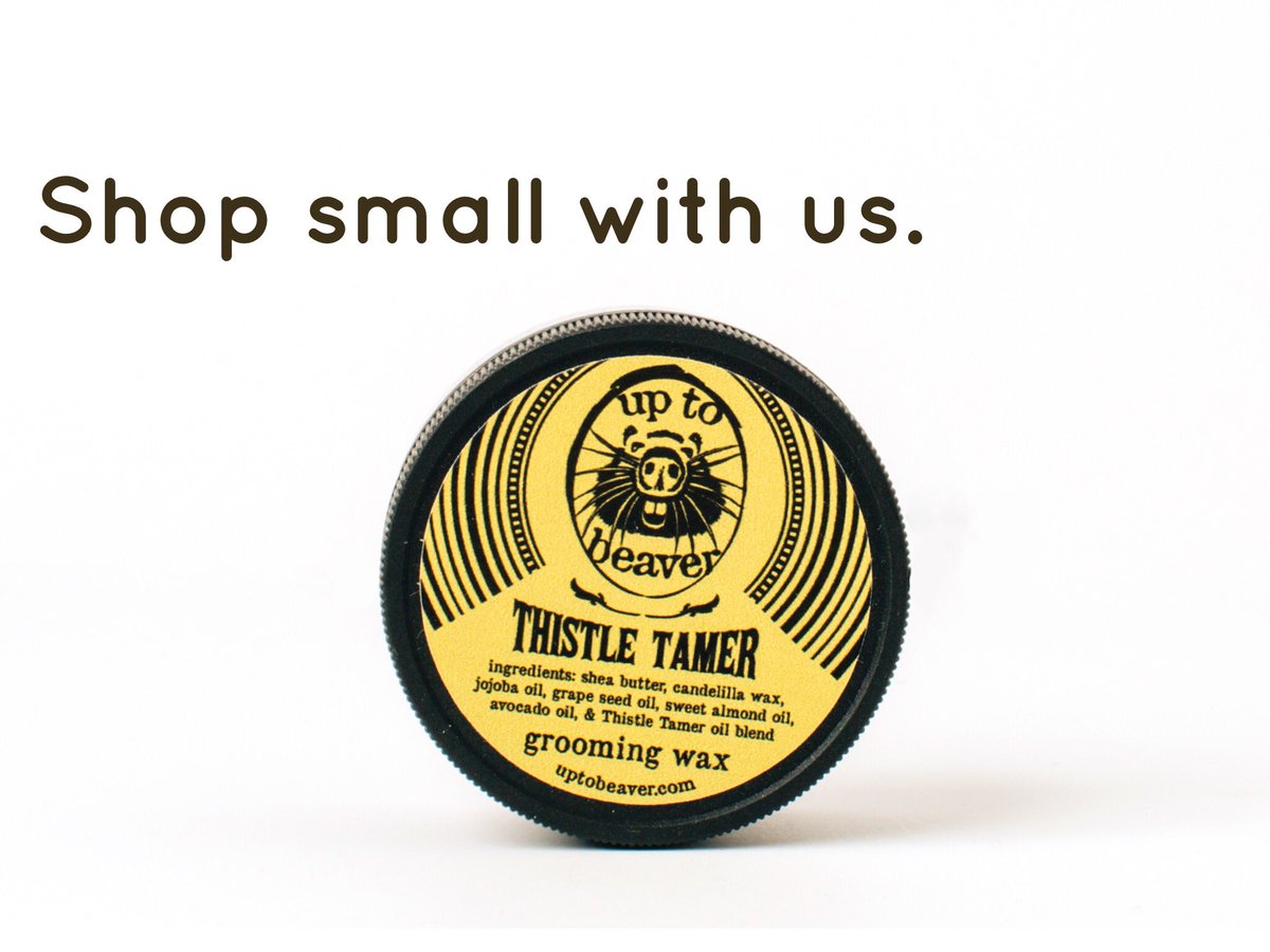 UpToBeaver's tweet photo. SHOPSMALL get you 20% off at https://t.co/yoTo006cwC! Our #beard wax in also now available online! #SmallBusinessSaturday #beardoil https://t.co/V4SYaSr9qf