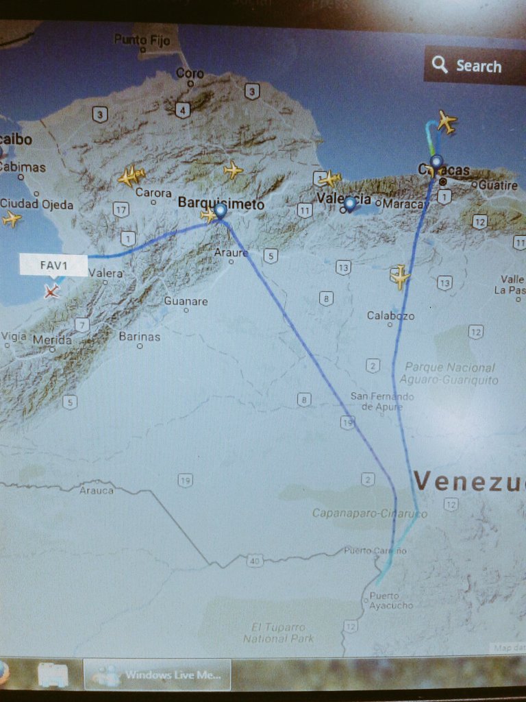 ValOrganizada's tweet photo. El avion presidencial con una ruta de pesame. ¿También debemos pagar los gastos del velatorio? ¿Y quien paga los muertos de esta dictadura? https://t.co/6tsQGsRCRF