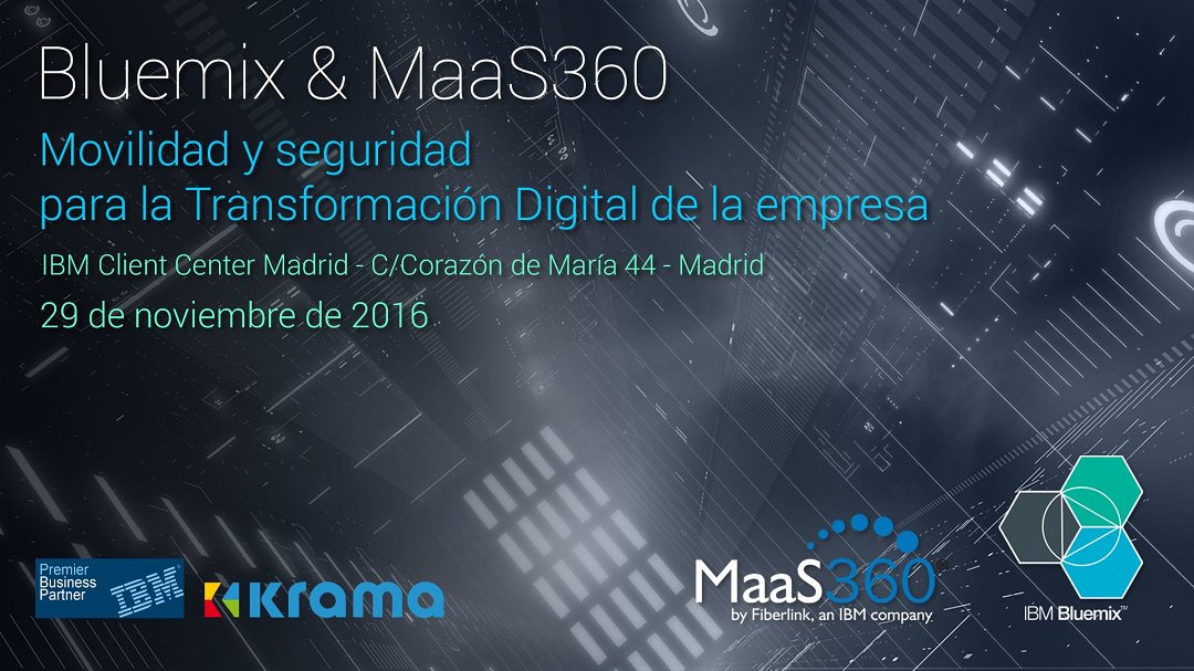 DavidCabreraFr's tweet photo. El martes 29, en @IBMCCMad presentamos las soluciones #Cloud y #SaaS de @KramaEsoft e @IBM para la #TransformacionDigital en #Movilidad. https://t.co/lmhBjPkXAG