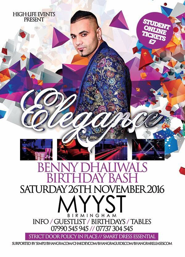 UrbanEventsNott's tweet photo. Live tnyt @BennyDhaliwal #Myyst #Birmingham #Elegance call 07737303545 for guestlist #Bhangra #DesiBeats #Arcadian @DJAza2L @DjHarj https://t.co/9eMk6fWxaB