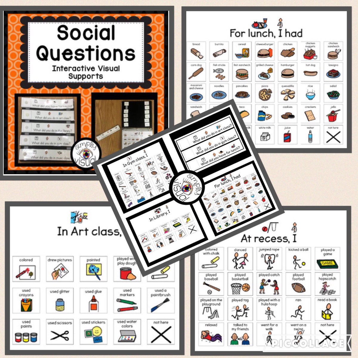 simplyvisualtpt's tweet photo. New TPT product teaching students to ask/answer questions with their peers #teacherspayteachers #autism #iteachsped https://t.co/FmjqmRUy7s