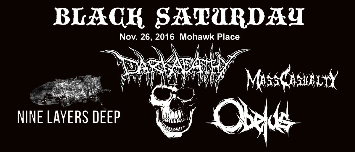 ObelusOfficial's tweet photo. We'll be playing at @mohawkplace in Buffalo, NY tonight at 8:30PM with three other awesome bands! #Deathmetal #concert https://t.co/gLCt97V1Wk
