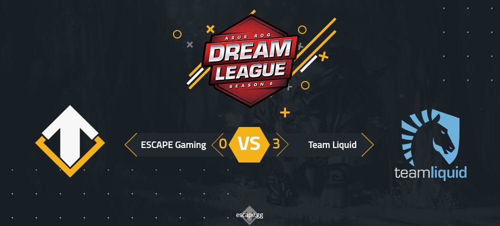 TheEscapeGaming's tweet image. Congratulations to the @DHDreamLeague champions: @TeamLiquid after they continue their domination this tournament!

Ggwp