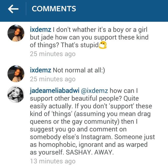 jade's support for the lgbt+ community❤️💛💚💙💜I admire her greatly.