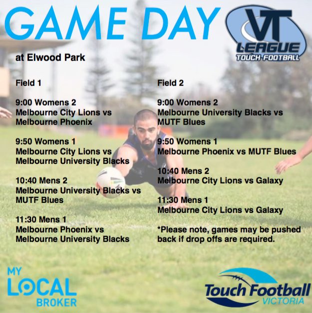 touchfootyvic's tweet photo. VT League Finals! Semi Finals will commence at 9am at Elwood Park. Bring the family and show your support. #OneVoiceOneTeamOneSport https://t.co/LGkgEB5RJu