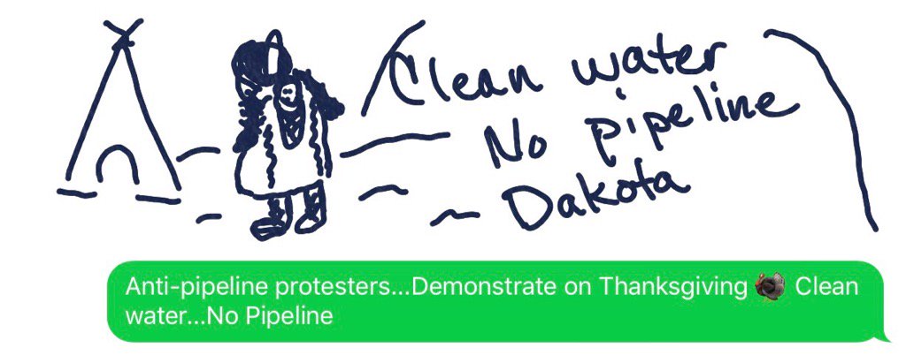 SusanGarren's tweet photo. #DakotaAccessPipeline #NoPipelines #CleanWater #Protest #SupportProtestors #SacredBurialGrounds https://t.co/kCAl7nUZ1W