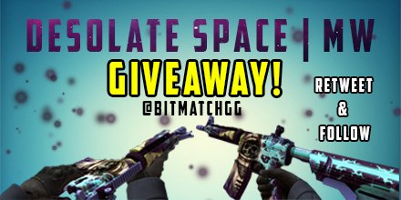BitMatchGG's tweet photo. Time for another #CSGOgiveaway

Desolate Space MW 

Drawing December 10th!

Make sure to retweet &amp; follow to enter! 

#skins #giveaway https://t.co/3tn4LwRK2K