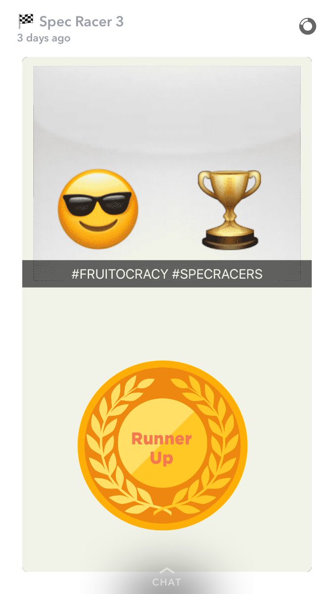 Djbeastmajor's tweet photo. GOT RUNNER UP! #specracers #fruitocracy @specracers Amazing I got this far being the last two races I got first place! Hope to get the specs https://t.co/XQ7H4dASdR
