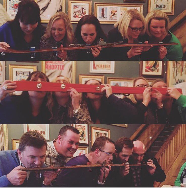 apreslounge's tweet photo. Where else can you drink shots from a Ski?... 🎿💃 

If your out tonight then give it a try! #Après #Ski #Drink #Drunk #Shots https://t.co/w5WpymCGVr